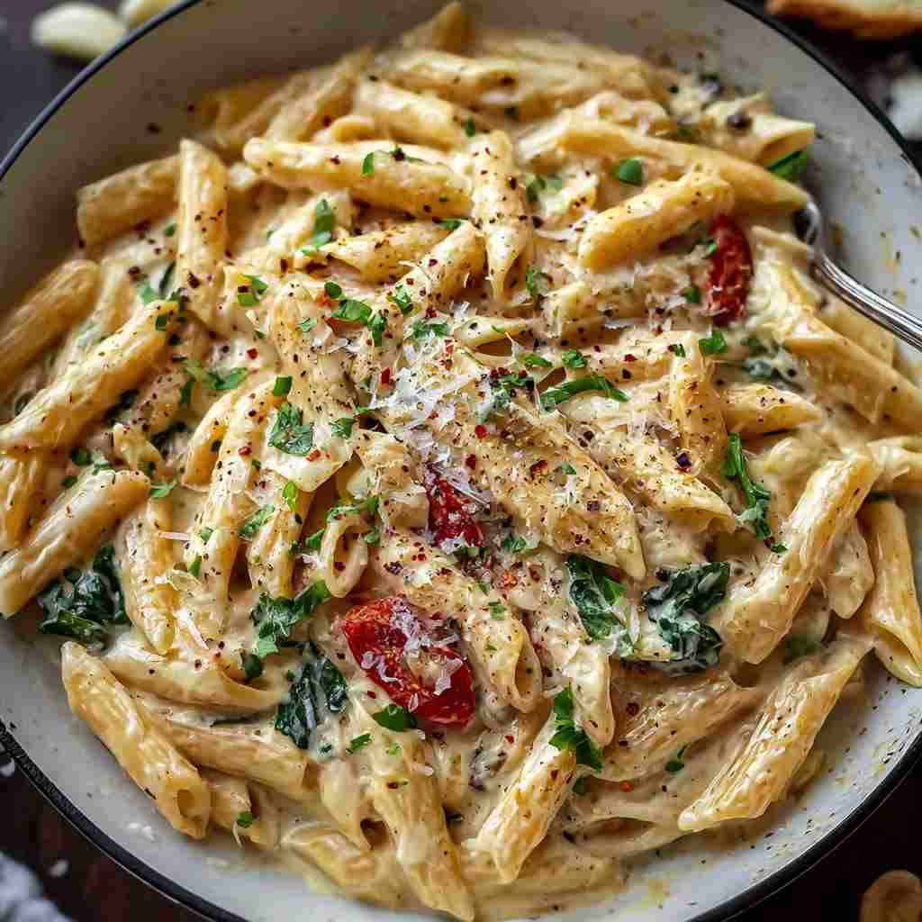 One Pot Creamy Garlic Pasta