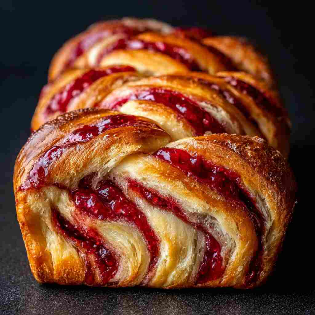 Raspberry Swirl Brioche Loaf