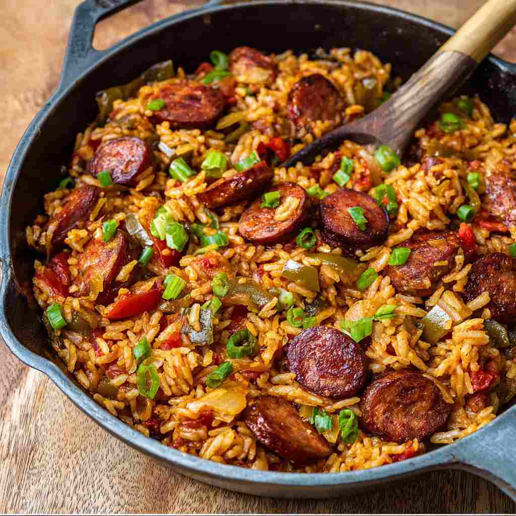 Cajun Sausage and Rice Skillet