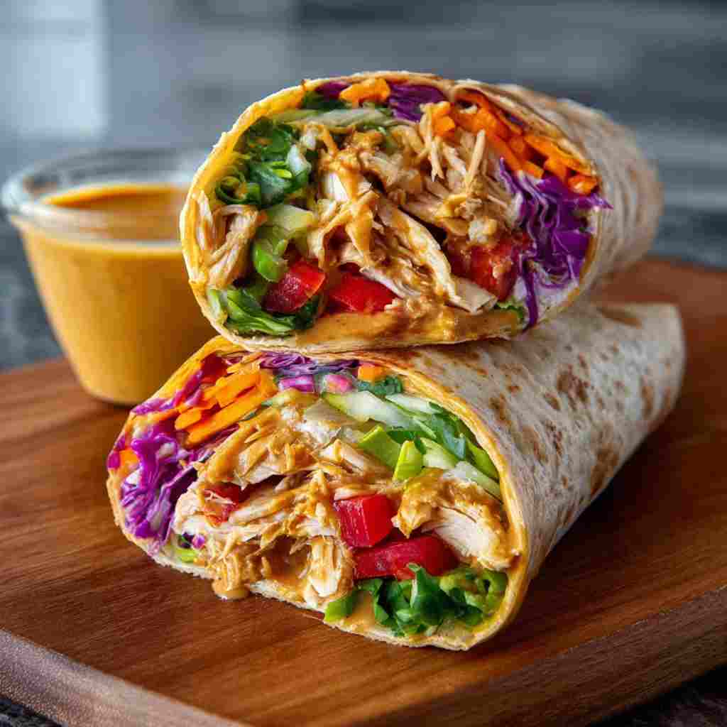 Thai Peanut Chicken Wrap
