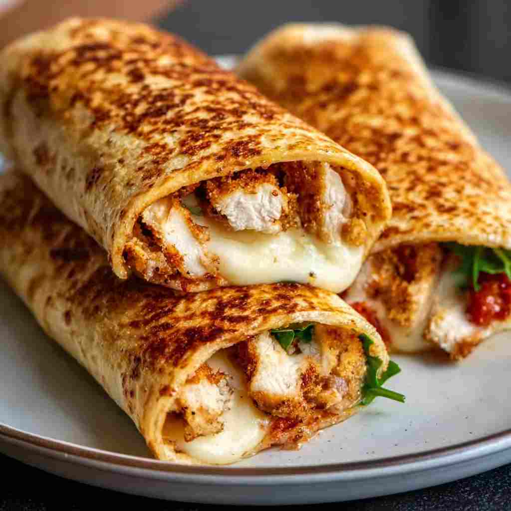 Air Fryer Chicken Mozzarella Wraps