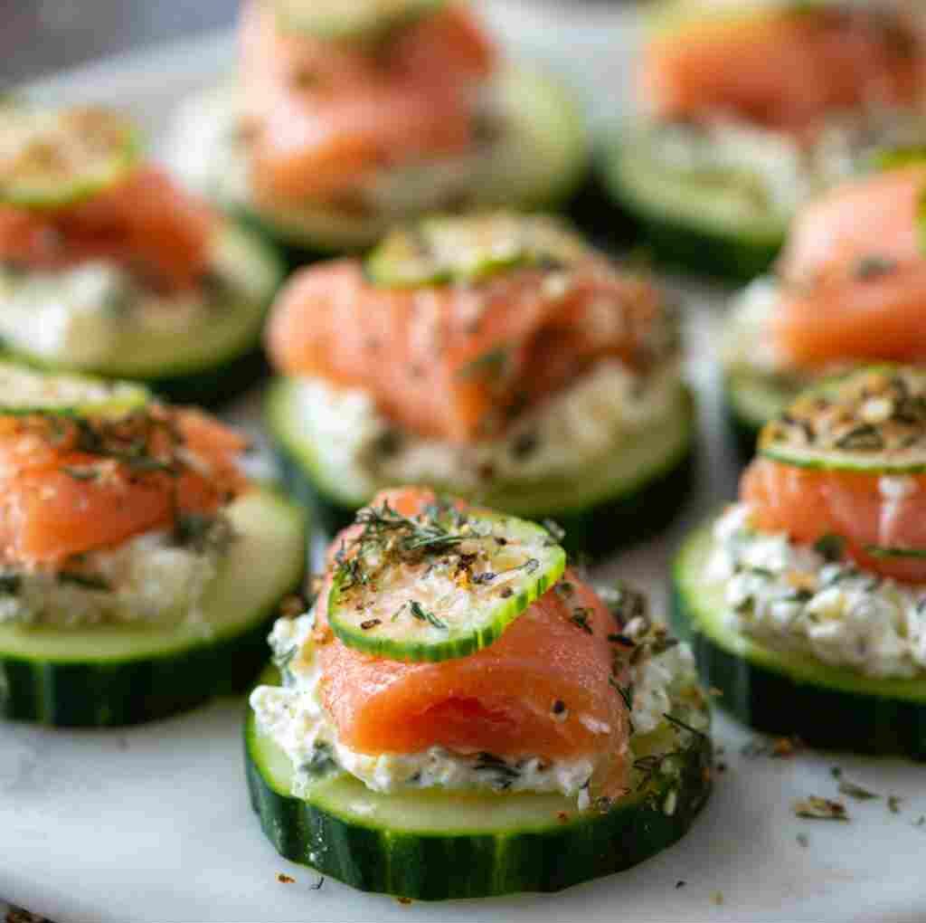 Cucumber Smoked Salmon Bites