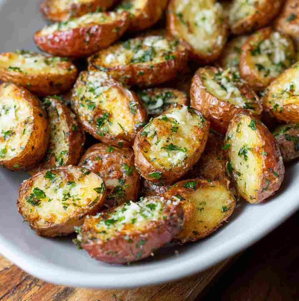 Garlic Herb Roasted Potato Skins