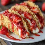 Strawberry Crunch Cheesecake Tacos