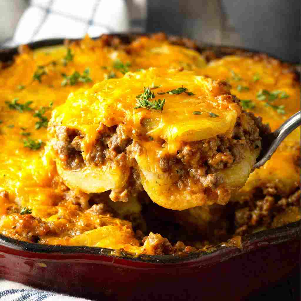 Ground Beef and Potatoes Casserole