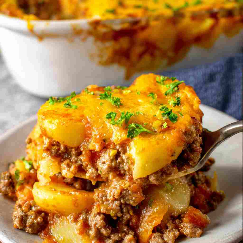 Ground Beef and Potatoes Casserole