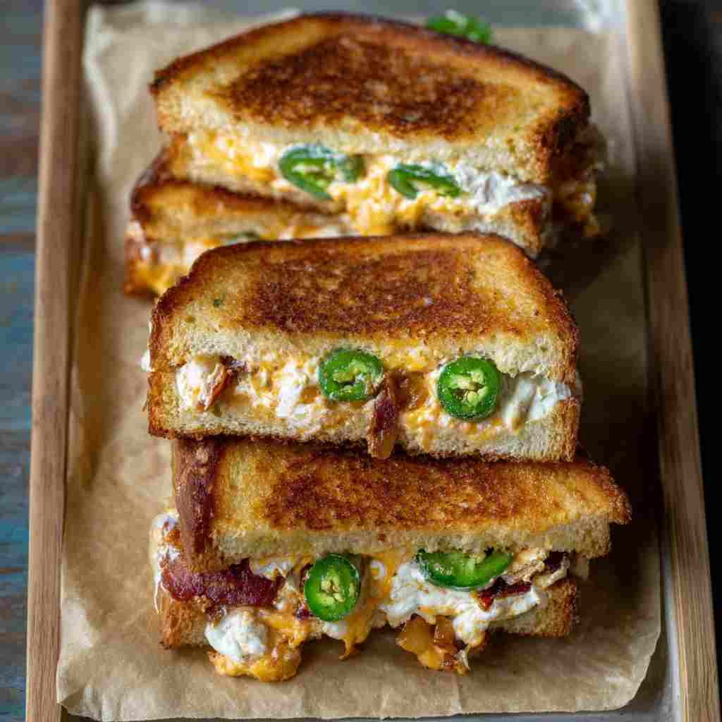 Roasted Jalapeno Popper Grilled Cheese