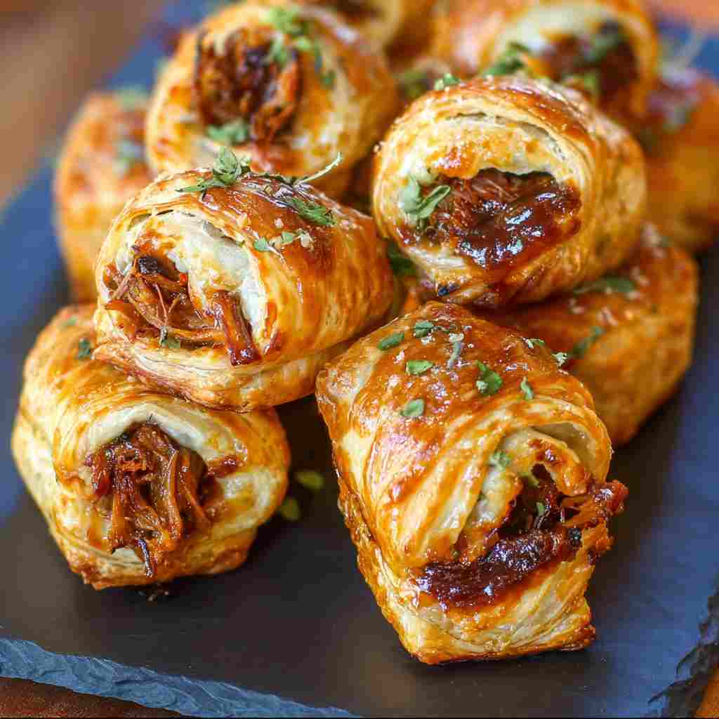 Pulled Pork Pastry Puffs