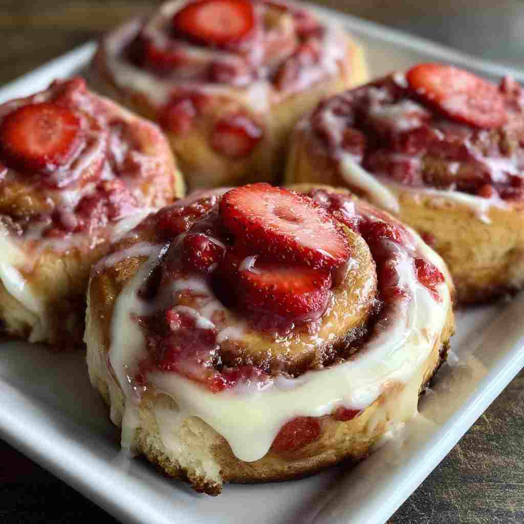 Strawberry Cheesecake Cinnabon Rolls