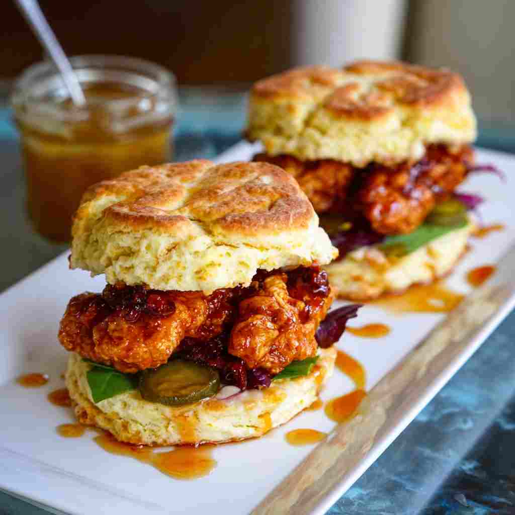 Hot Honey Chicken Biscuits