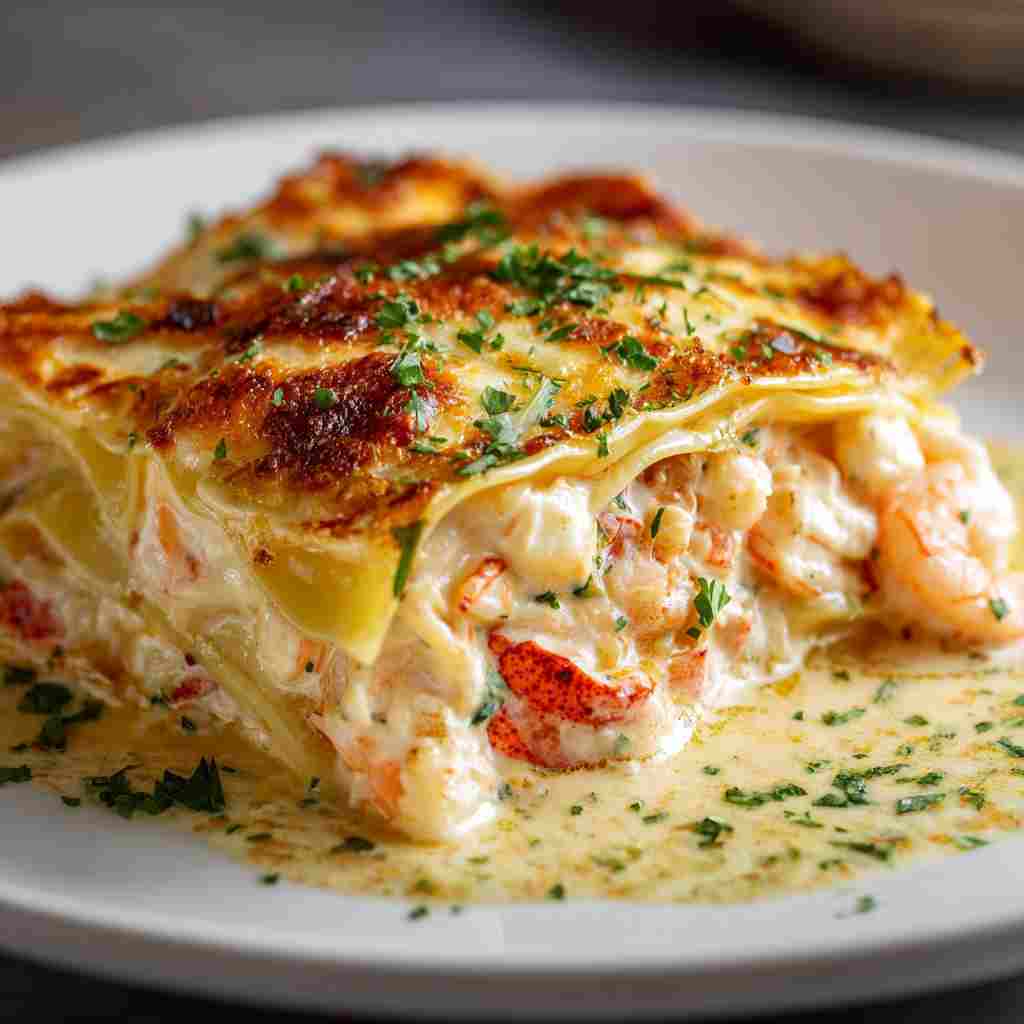 Lobster and Shrimp Seafood Lasagna