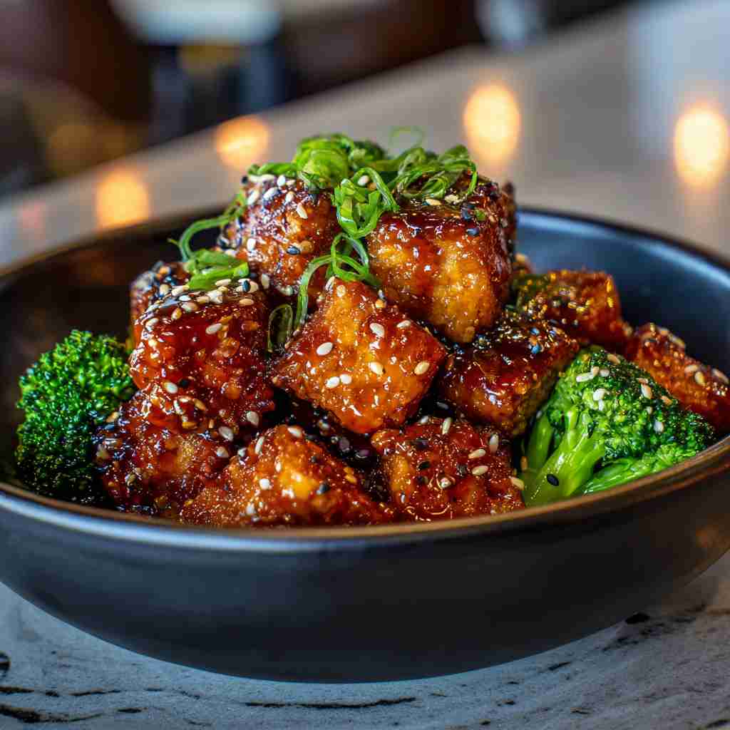 Crispy Honey Garlic Tofu