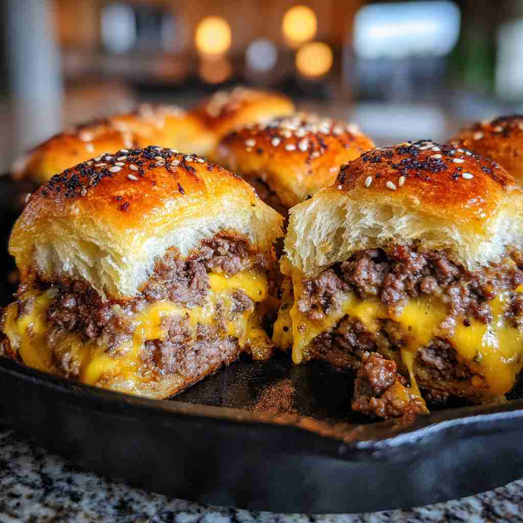 Cheeseburger Sliders Hawaiian Rolls