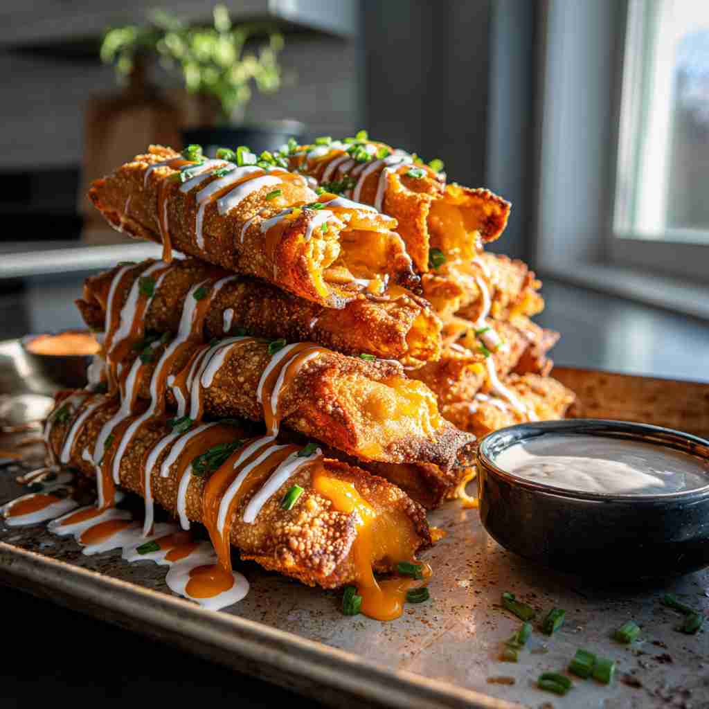 Buffalo Chicken Egg Rolls