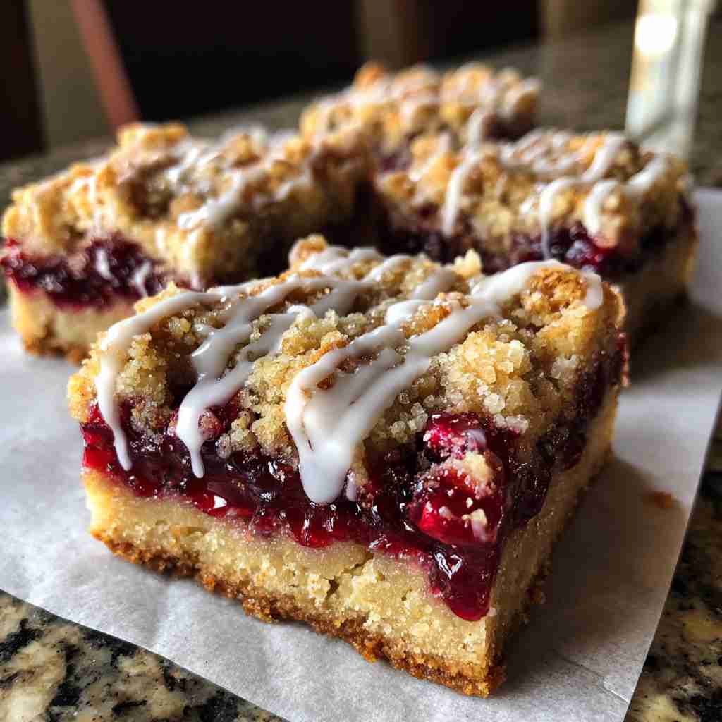 Cranberry Crumble Bars - Browned Butter Blondie