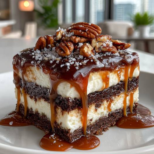 5 Layer Turtle Lasagna Dessert process