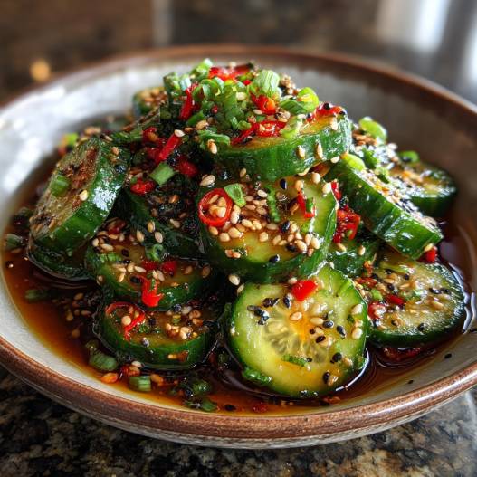 Asian Sesame Cucumber Salad