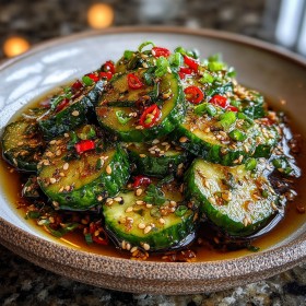 Asian Sesame Cucumber Salad process