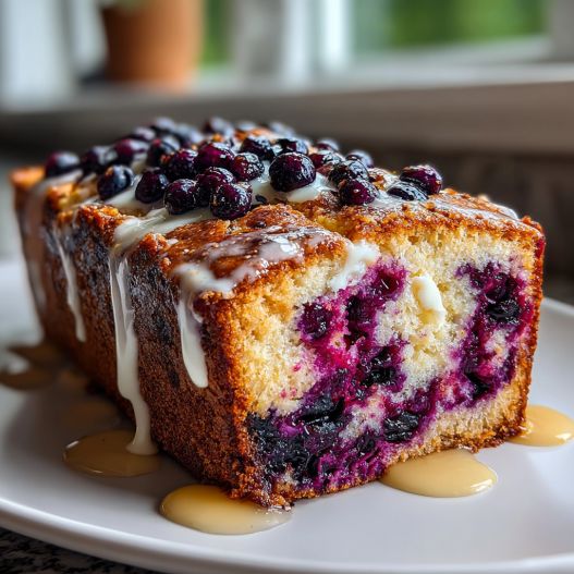 Blueberry Cream Cheese Bread process