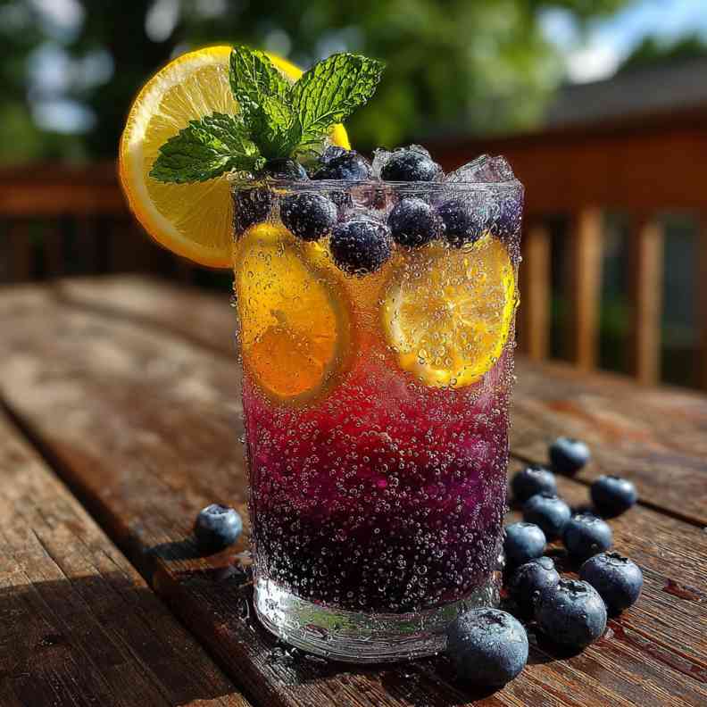 Blueberry Lemonade process