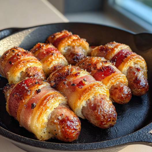 Breakfast Pigs in a Blanket process