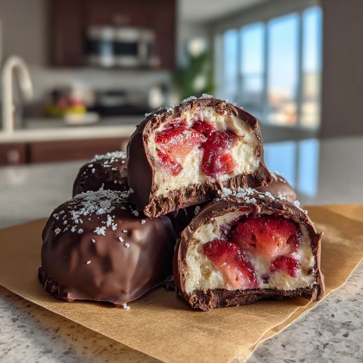 Chocolate-Covered Strawberry Yogurt Clusters