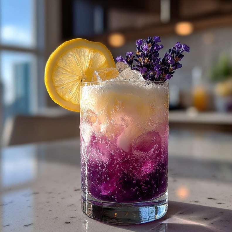 Coconut Lavender Lemonade Mocktail Recipe