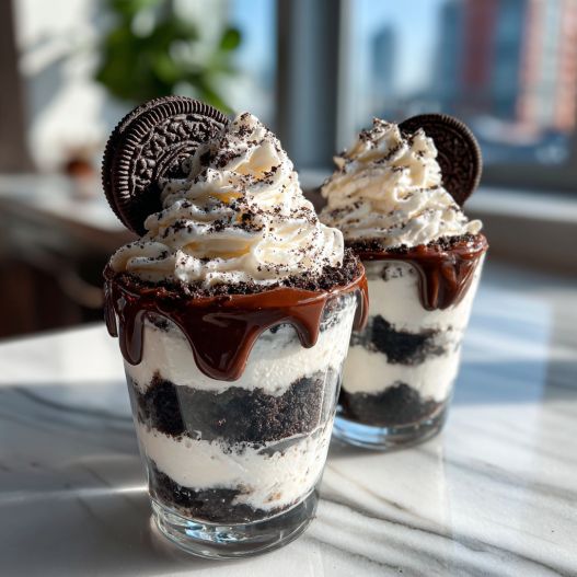 Cookies & Cream Dessert Cups process