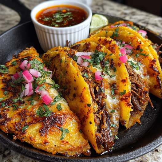 Crock Pot Birria Tacos process