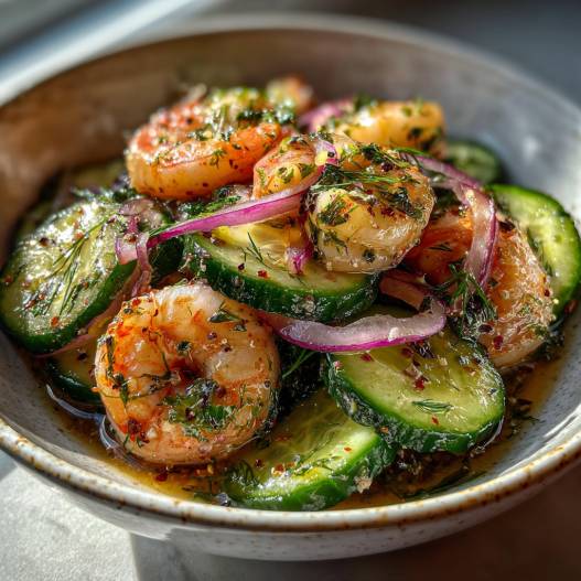 Cucumber Shrimp Salad process
