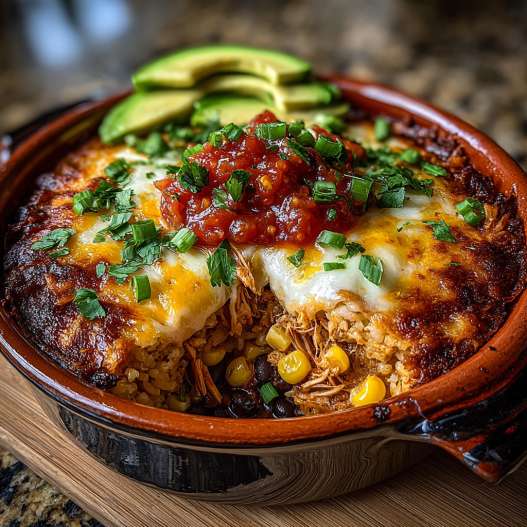 Easy Chicken Burrito Casserole