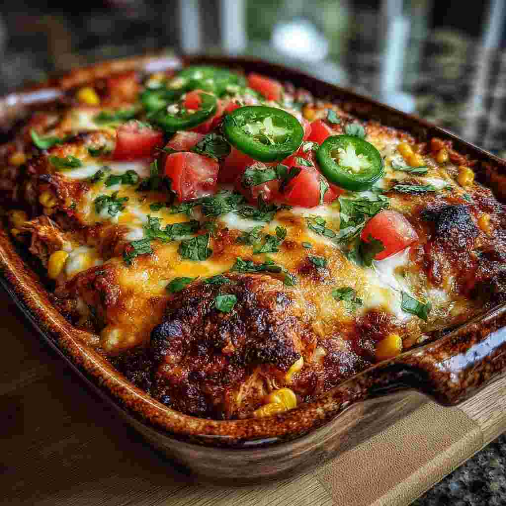 Easy Chicken Burrito Casserole