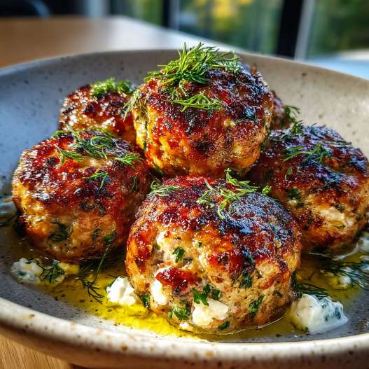 Greek Chicken Meatballs process