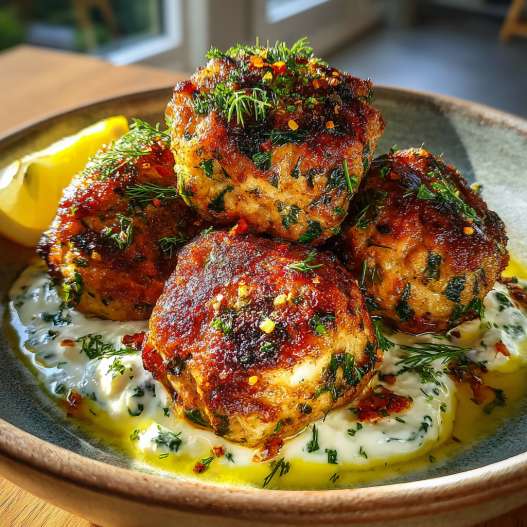 Greek Chicken Meatballs process