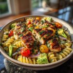 Healthy Chicken Pasta Salad Recipe with Avocado