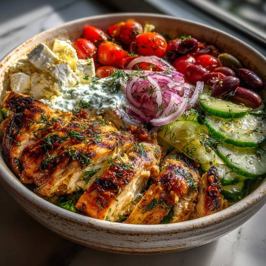 Healthy Greek Chicken Bowl process