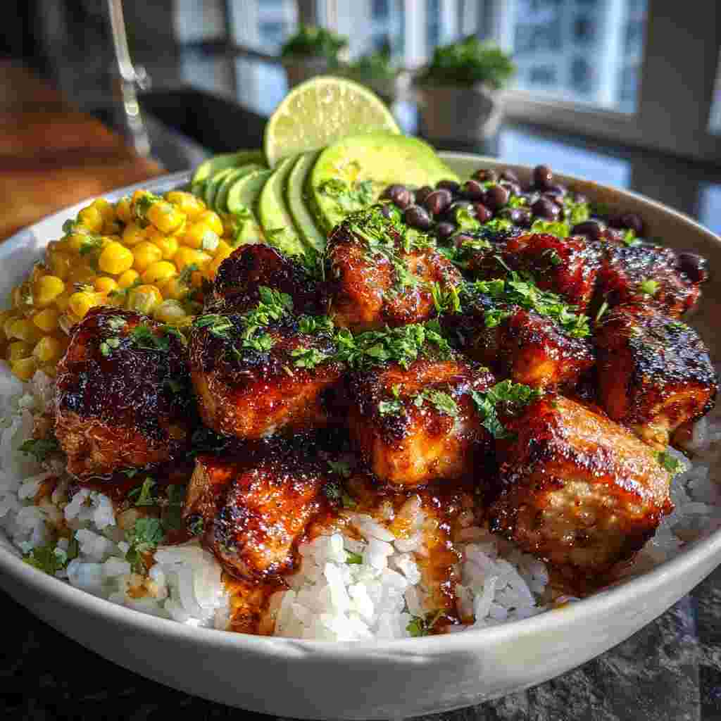 Honey Chipotle Chicken Rice Bowls