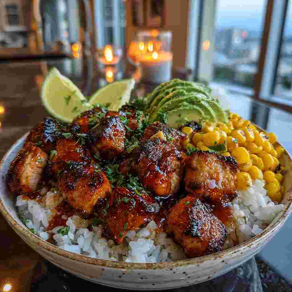Honey Chipotle Chicken Rice Bowls process
