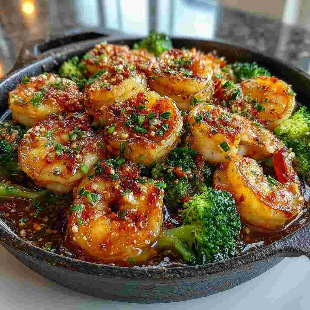Honey Garlic Butter Shrimp & Broccoli