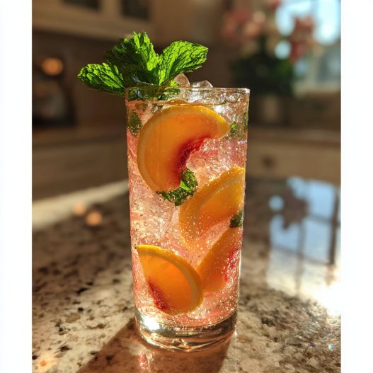 Make Sweet Tart Peach Lemonade For Summer process