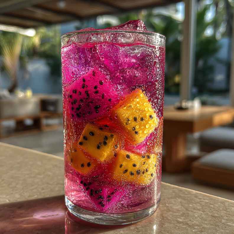 Mango Dragonfruit Refresher process