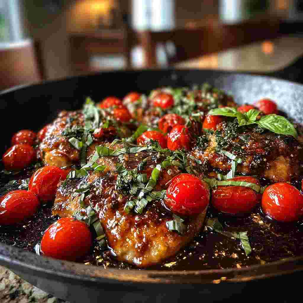 One Pan Balsamic Chicken process