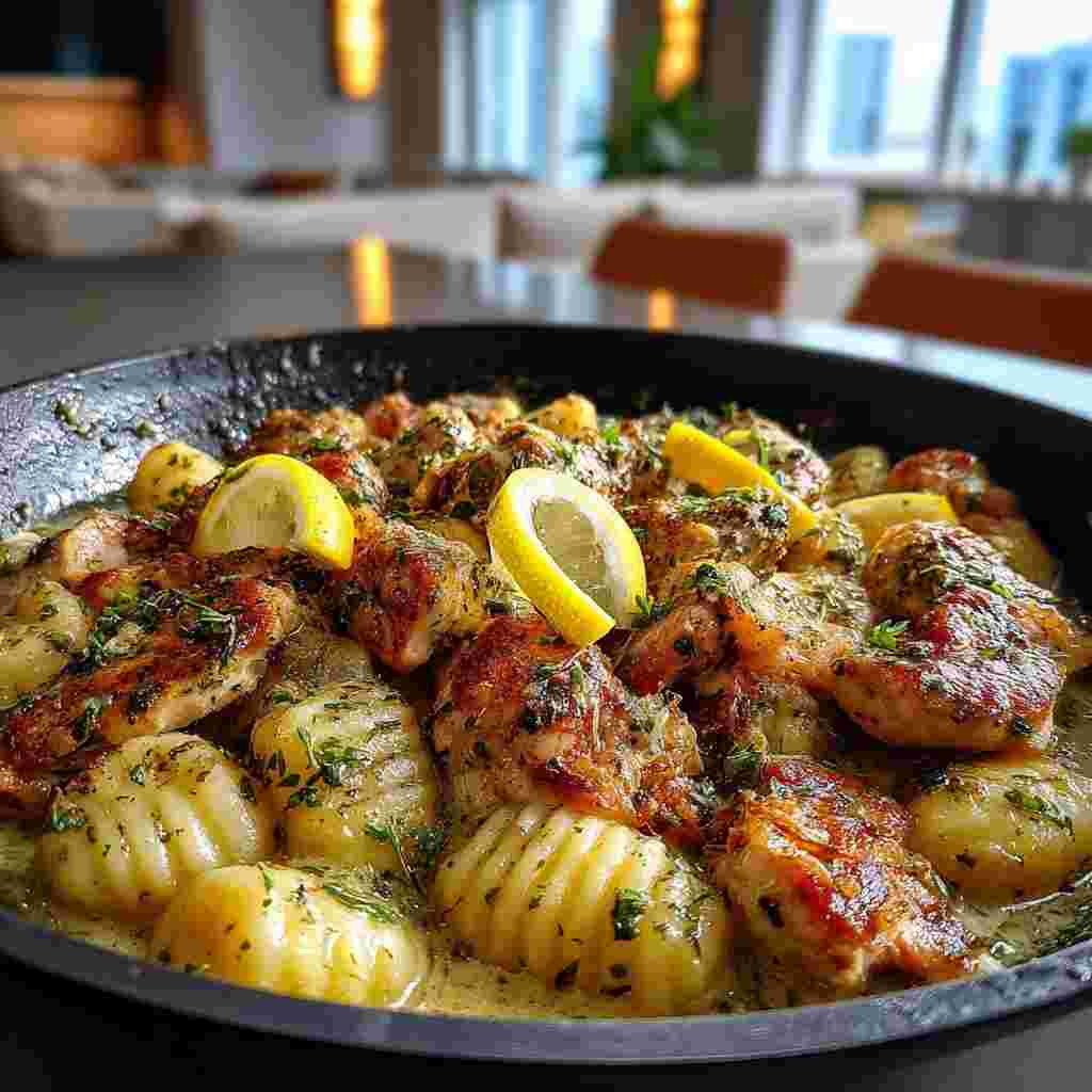 One Pan Lemon Chicken Gnocchi