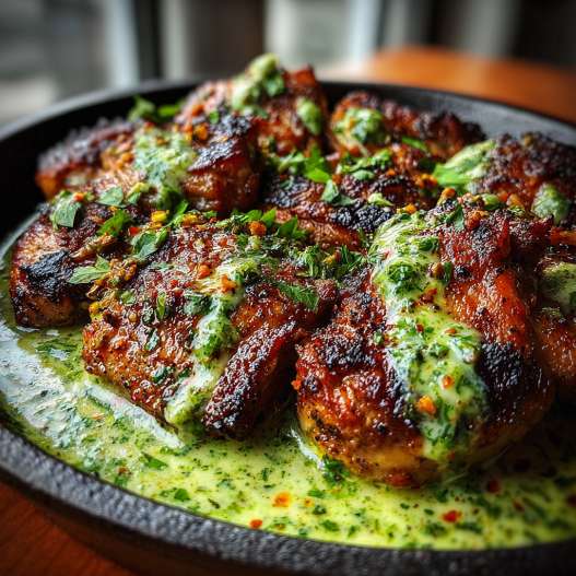 Peruvian Chicken with Creamy Green Sauce