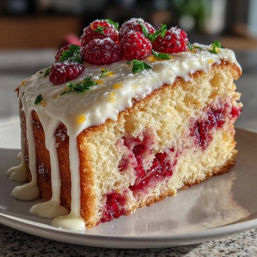 Raspberry Lemon Cake process