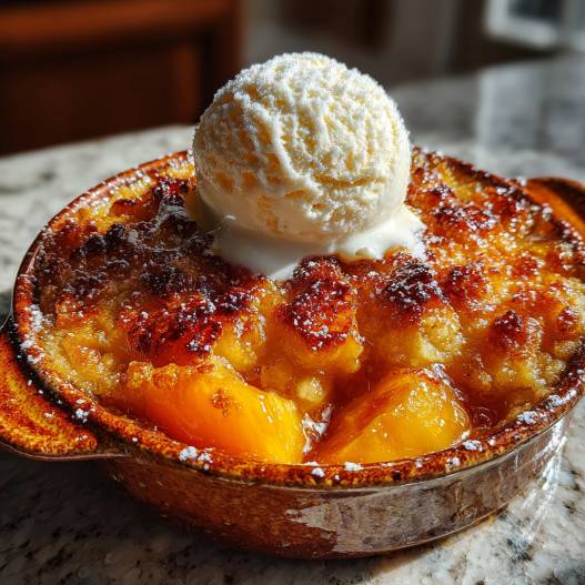 SOUTHERN PEACH COBBLER process