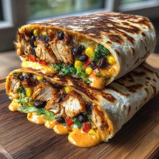 Southwest Chicken Wraps process