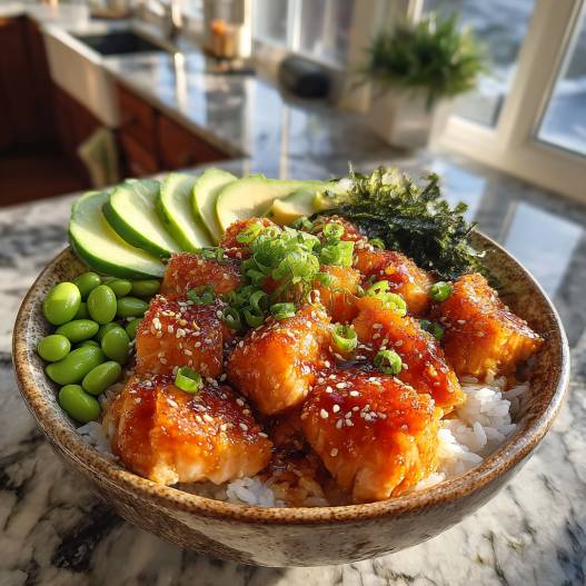 Teriyaki Salmon Sushi Bowl