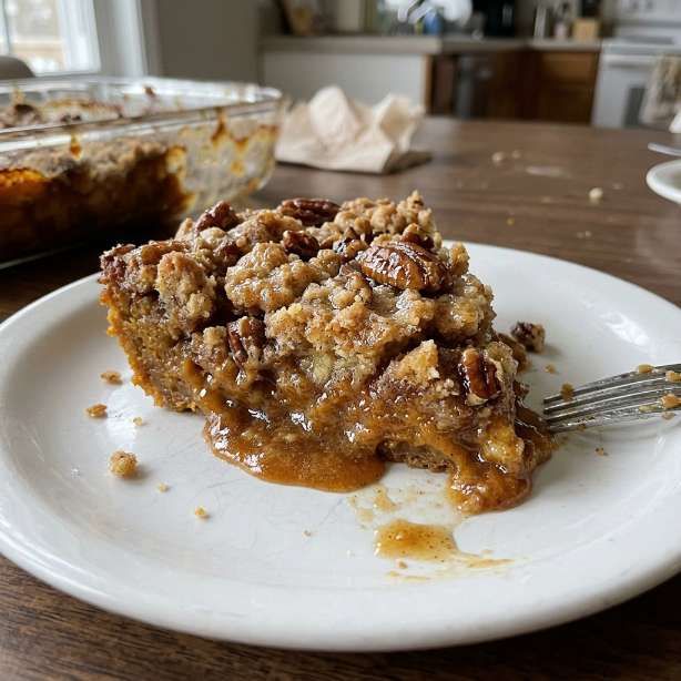 Best EVER Pumpkin Pecan Cobbler