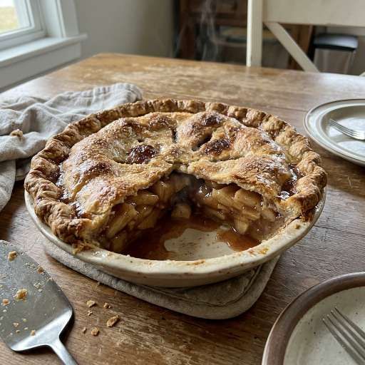 Classic Grandma's Homemade Apple Pie with Flaky Crust